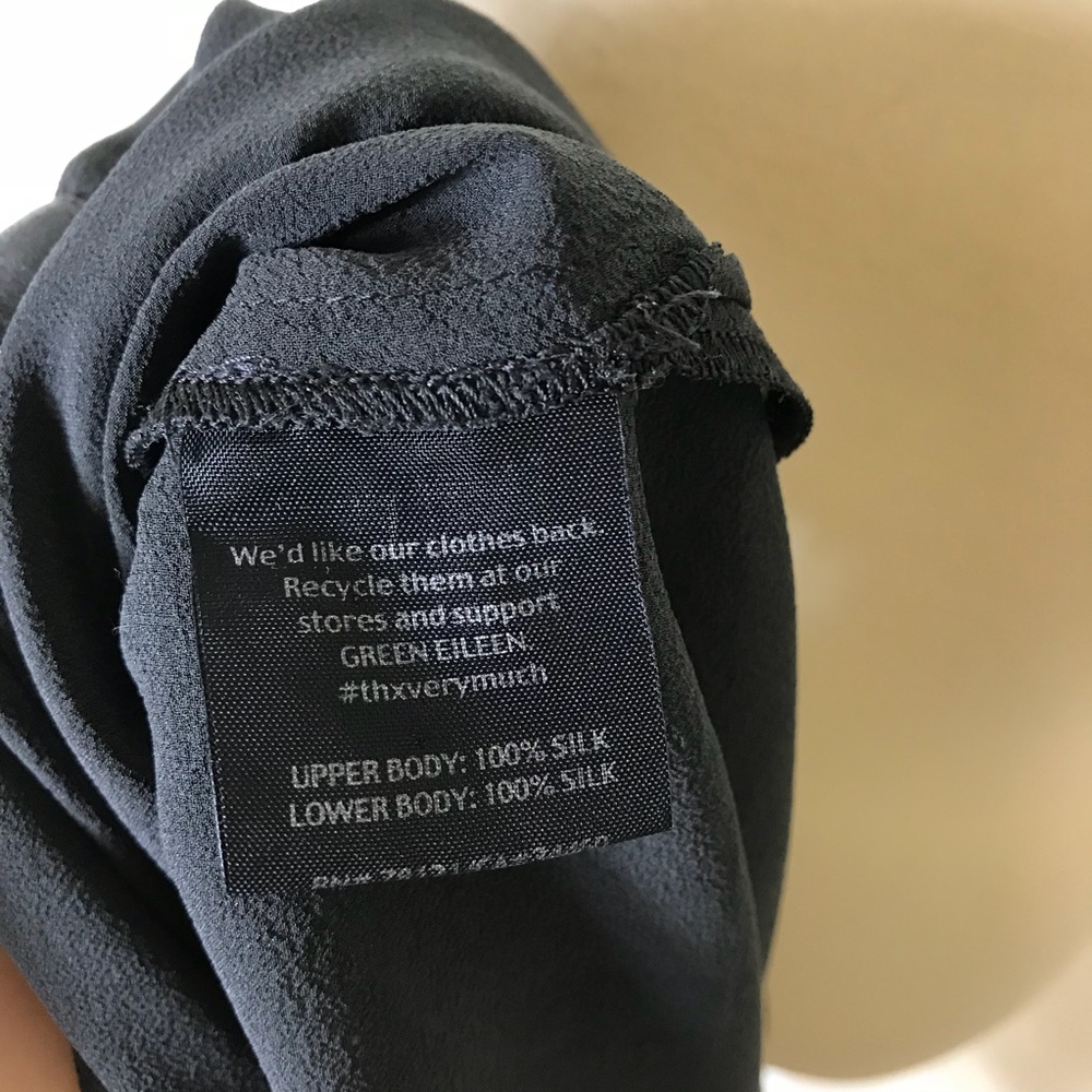 Eileen Fisher silk blouse with sheer panels - Picture 7 of 7